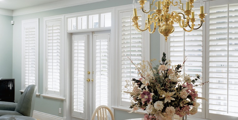 Clearwater sunroom polywood shutters